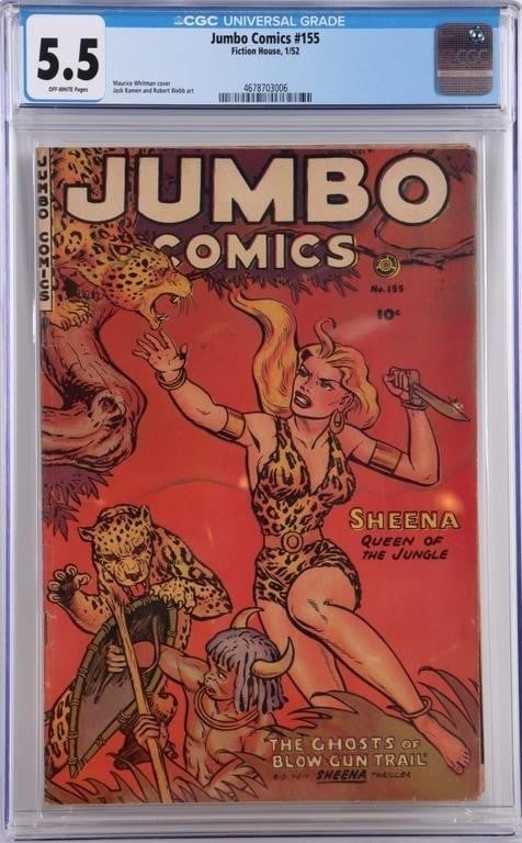 JUMBO COMICS #155 W/ SHEENA GOLDEN AGE CGC 5.5 (1 of 4)
