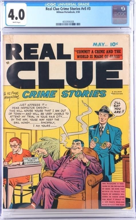 REAL CLUE CRIME STORIES V5 #3 CGC 4.0 GOLDEN AGE (1 of 4)