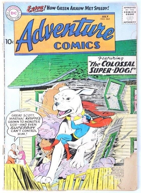 ADVENTURE COMICS # 262 SUPERBOY ORIGIN OF SPEEDY (1 of 5)