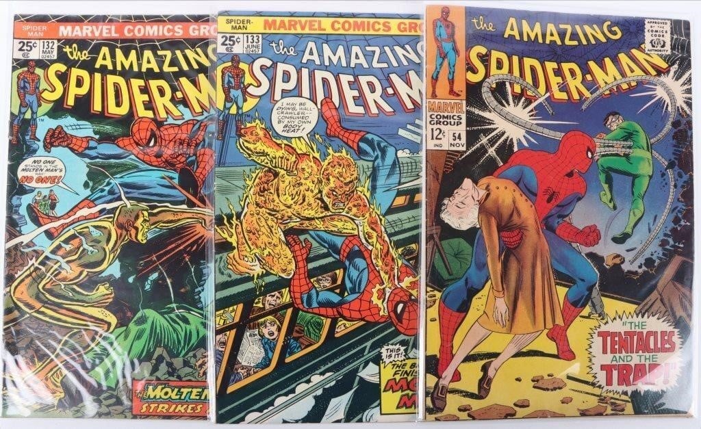 THE AMAZING SPIDER-MAN #54, #132, & #133 ~HIGH (1 of 10)
