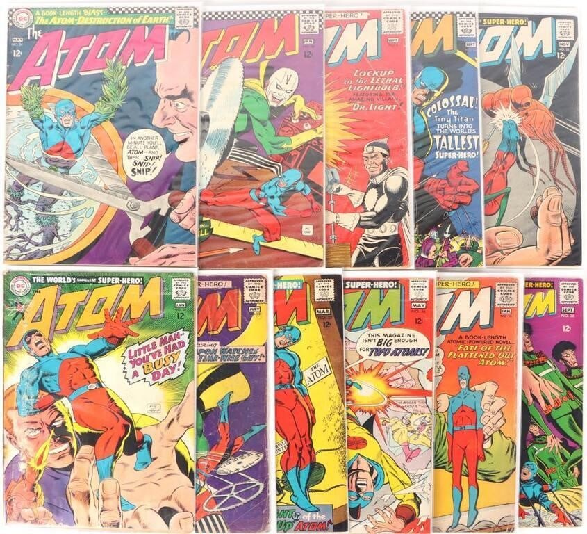THE ATOM SILVER AGE DC COMICS LOT OF ELEVEN (1 of 5)