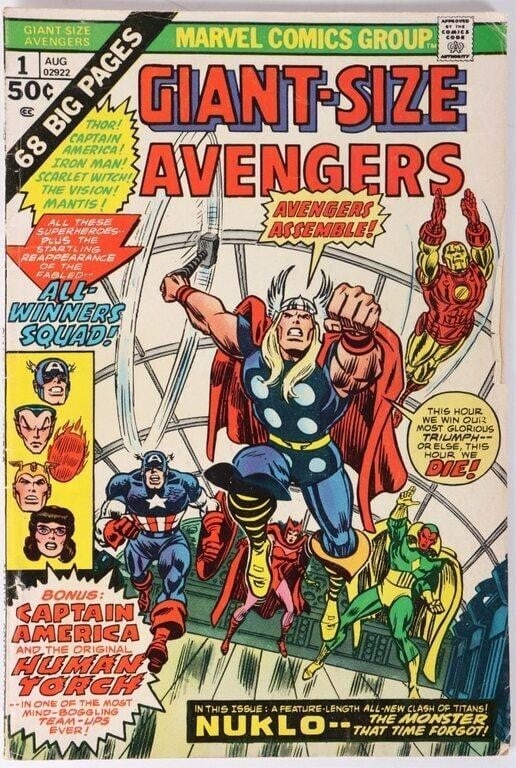 GIANT-SIZE AVENGERS #1 COMIC BOOK 1974 (1 of 5)