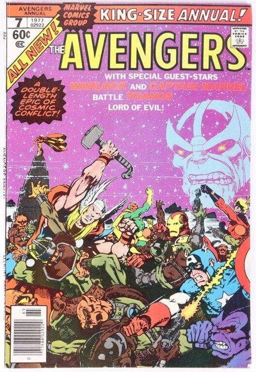 THE AVENGERS ANNUAL #7 DEATH OF WARLOCK COMIC (1 of 7)