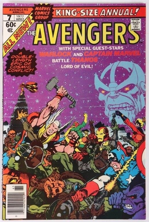 AVENGERS ANNUAL #7 MARVEL 1977 WARLOCK & THANOS (1 of 5)