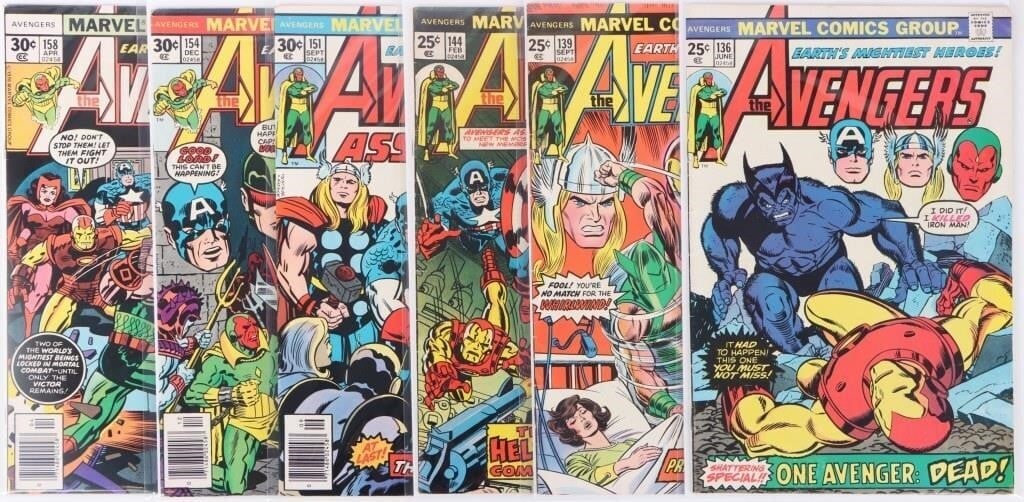 HIGH GRADE MARVEL COMICS GROUP AVENGERS LOT (6) (1 of 7)