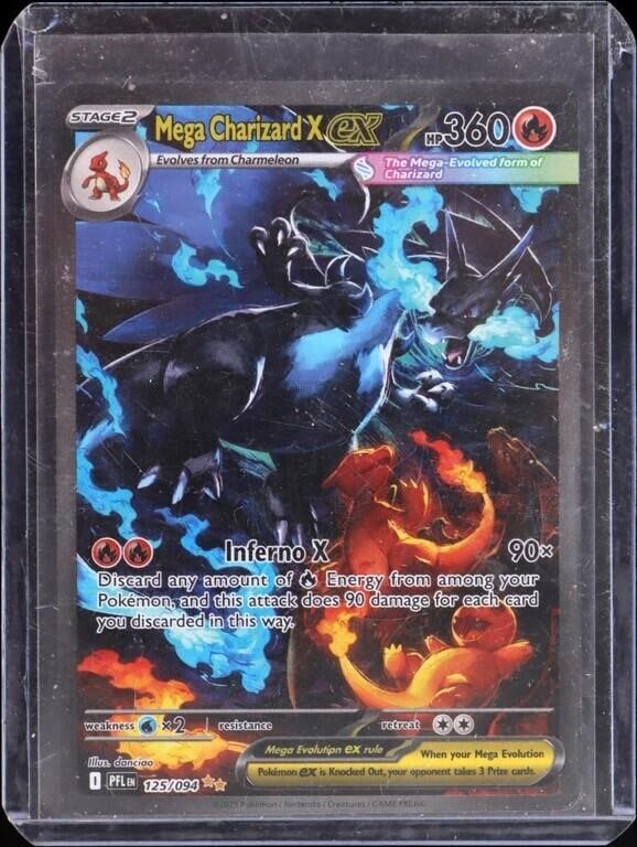 POKEMON 2025 MEGA CHARIZARD X EX 125/094 SIR PF (1 of 2)