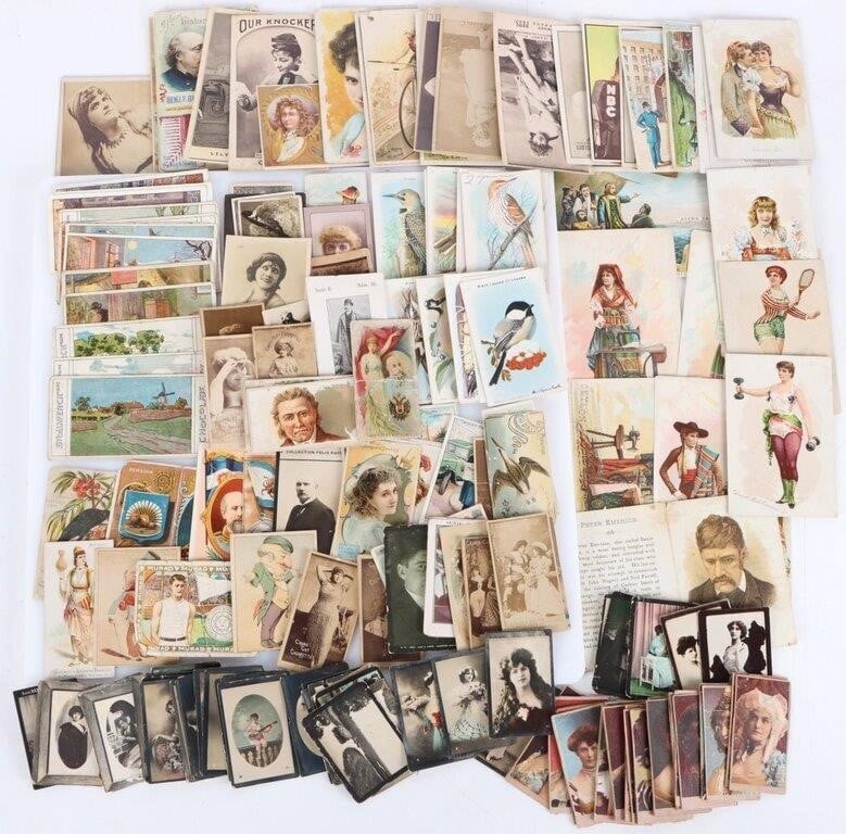MEGA LOT 19TH C.ENTURY TOBACCO CARDS (186) (1 of 5)