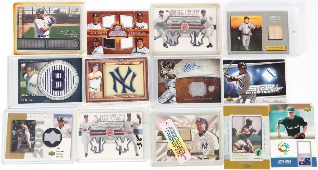 ASSORTED BASEBALL PATCH/ GAME FABRIC CARDS-(13) (1 of 5)