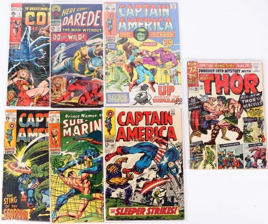 MARVEL SILVER & BRONZE AGE COMICS CAP THOR (7) (1 of 5)