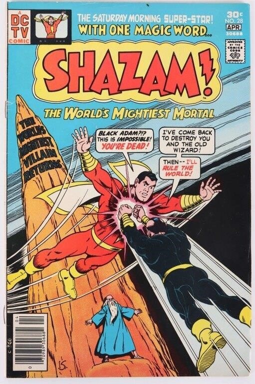 SHAZAM #28 SECOND APPEARANCE OF BLACK ADAM: Shazam #28, featuring the second appearance of Black Adam.Condition: See pictures. Comic books DC Bronze Age (1970-1985) Raw Book(s)