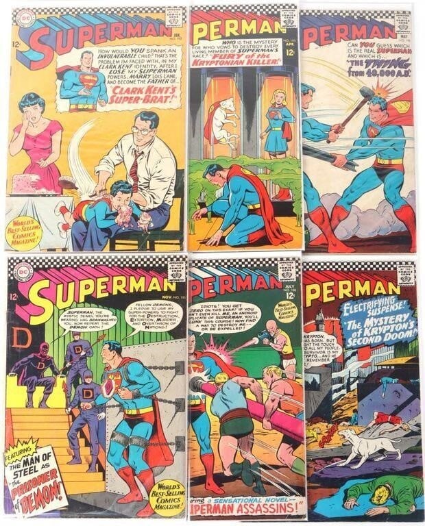 SUPERMAN SILVER AGE DC COMICS LOT OF 6 (1 of 7)