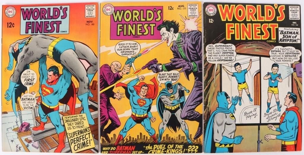 WORLD'S FINEST #146, 177, & 180 SILVER AGE DC VF+ (1 of 10)