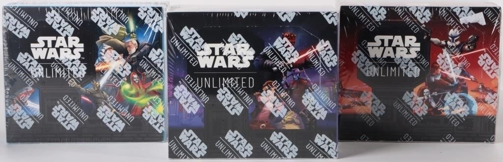 SEALED STAR WARS UNLIMITED BOOSTER BOX LOT OF 3 (1 of 7)