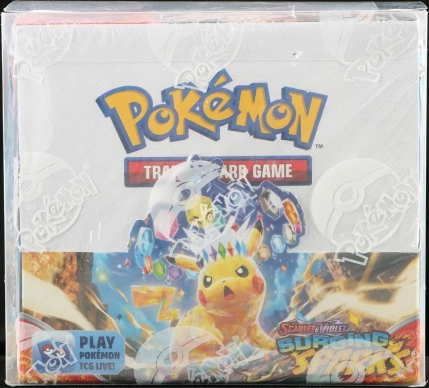 POKEMON TCG SCARLET & VIOLET BOOSTER BOX SEALED: Factory sealed Pokemon TCG Scarlet & Violet booster box, stored in clear protective case.Condition: Factory sealed and placed in protective case. Non-sports cardsWeight: Pokemon