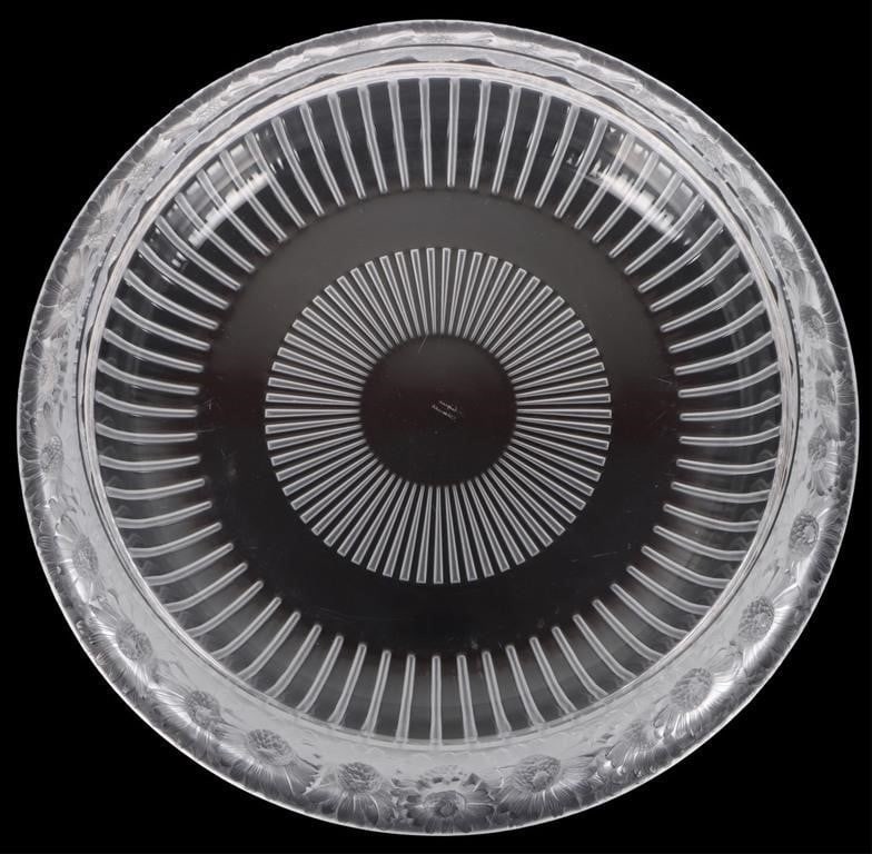 LALIQUE MARGUERITES SIGNED CENTERPIECE BOWL (1 of 5)