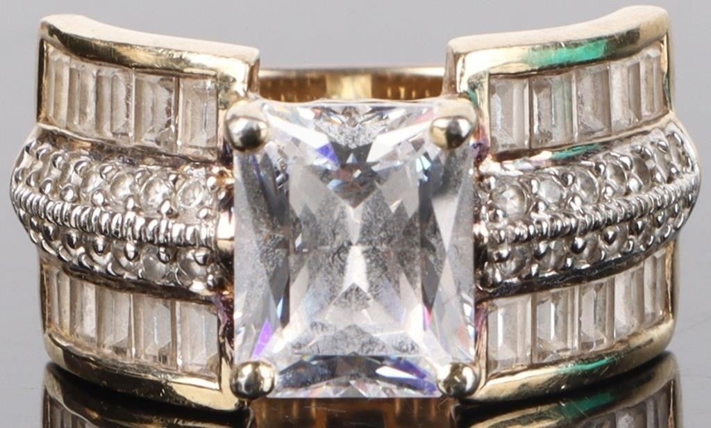 STERLING SILVER CUBIC ZIRCONIUM LADIES RING (1 of 4)