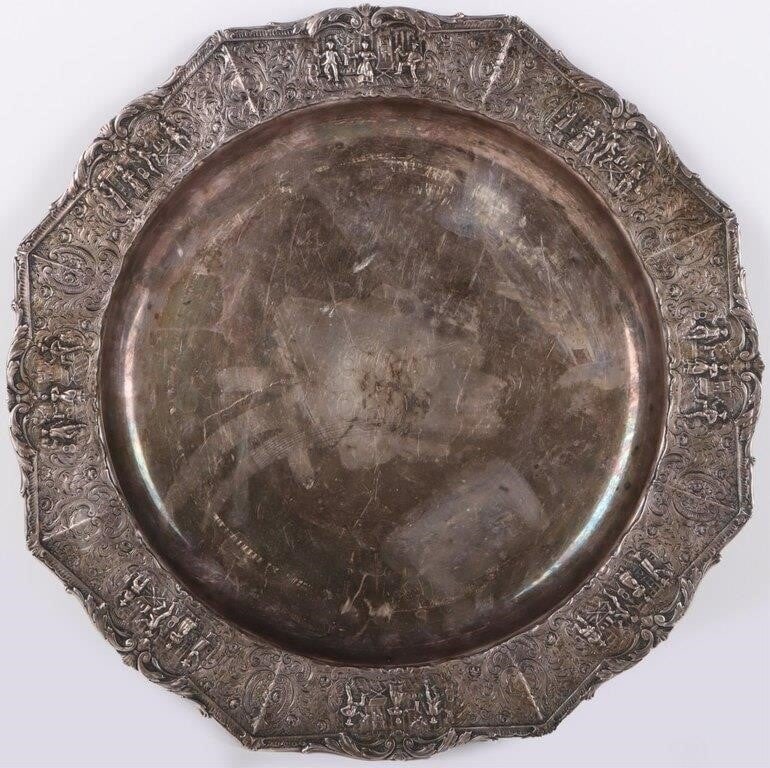 VINTAGE EG WEBSTER SILVERPLATED CHARGER TRAY (1 of 7)