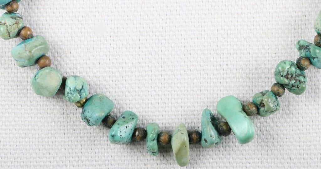 TURQUOISE CHIPPED LADIES BEADED NECKLACE (1 of 3)