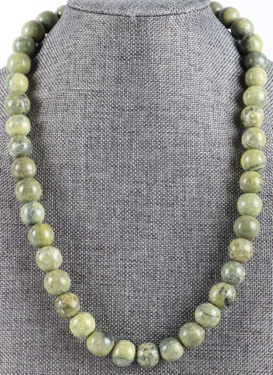 ASSORTED NEPHRITE/ TURQUOISE NECKLACES - (3) - 2