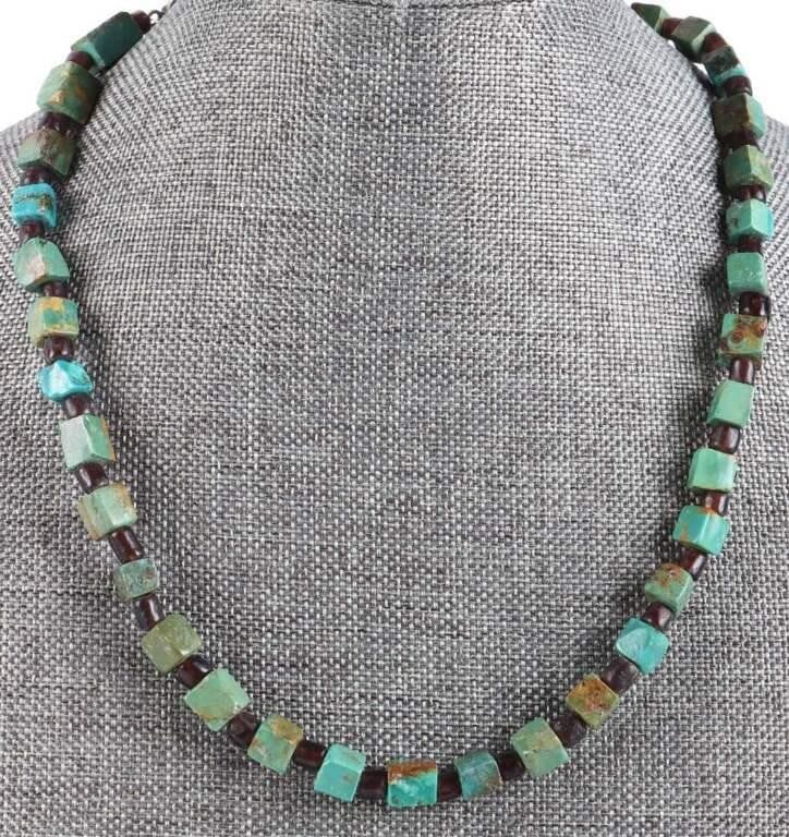 ASSORTED NEPHRITE/ TURQUOISE NECKLACES - (3) - 3