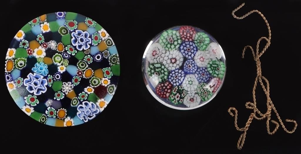 VINTAGE MURANO ART GLASS MILLIFLORI PIECES (1 of 6)