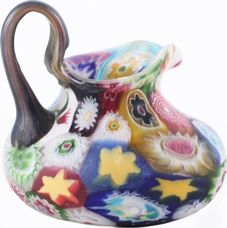 VINTAGE MURANO FRATELLI TOSO MILLEFIORI GLASS CUP (1 of 4)