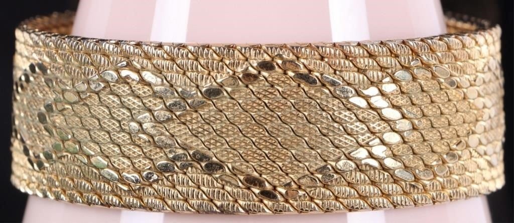 DE CESARE ITALIAN DESIGNER SNAKESKIN BRACELET (1 of 3)