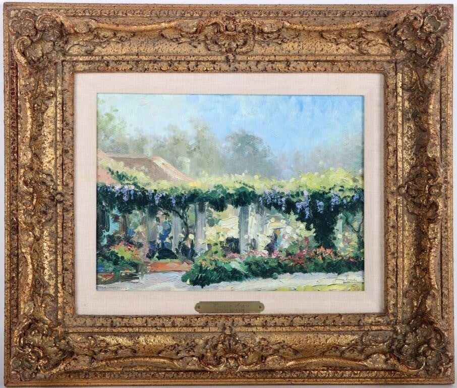 T. KINKADE 'WISTERIA ARBOR' LIMITED GICLEE FRAMED (1 of 4)