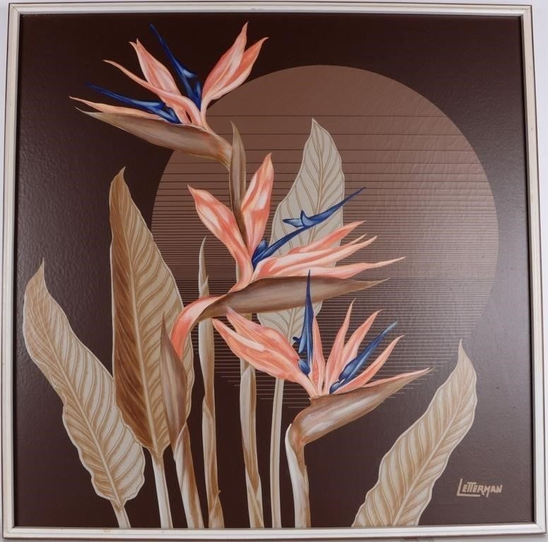 A. LETTERMAN 'FLOWERS OF PARADISE' OIL ON CANVAS (1 of 4)