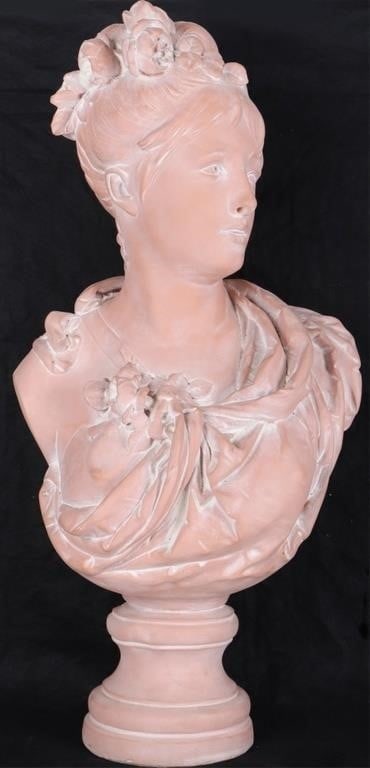 BUST OF A YOUNG WOMAN CARRIER-BELLEUSE PLASTER (1 of 7)