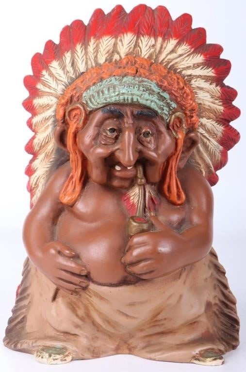 1973 WHIMSICAL NATIVE AMERICAN CHIEF STATUE #265 (1 of 7)