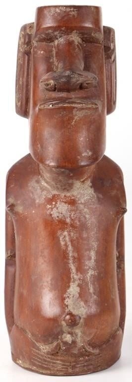 VINTAGE EASTER ISLAND MOAI RAPA NUI WOOD FIGURINE (1 of 6)