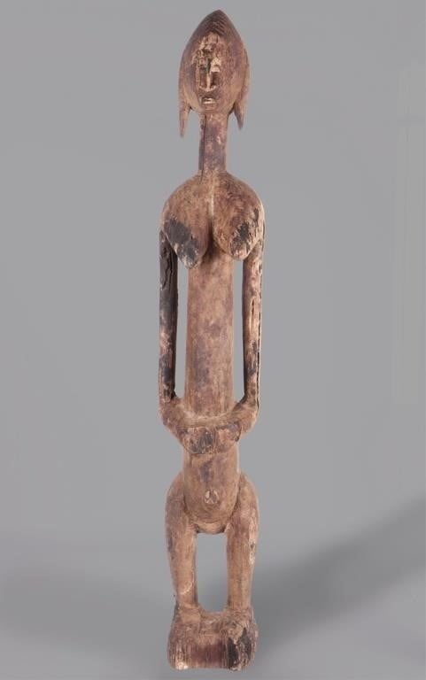 MALI CEREMONIAL WOOD FEMALE STATUE BAMANA JO (1 of 8)