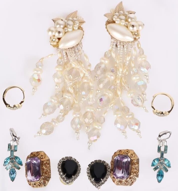 VINTAGE FASHION EARRINGS COLLECTION (5 PAIRS) (1 of 4)