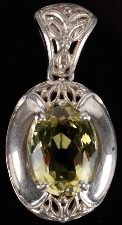 STERLING SILVER LADIES PENDANT CITRINE (1 of 3)