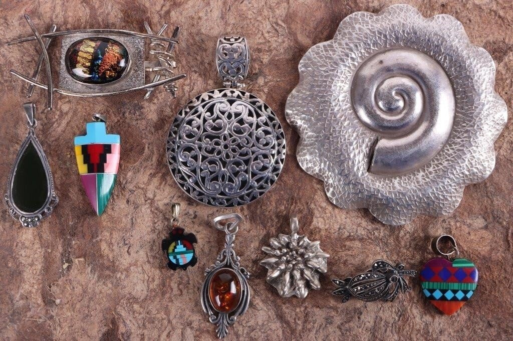 SW STYLE STERLING SILVER LADIES PENDANTS (10) (1 of 5)