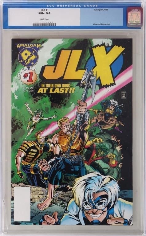 JLX #1 CGC GRADED 9.6 AMALGAM COMICS 1996: JLX #1 CGC Graded 9.6. Published by Amalgam comics in 1996. Condition: CGC 9.6. Please refer to images. Comic books Amalgam Modern Age (1985-Present) Graded and Slabbed