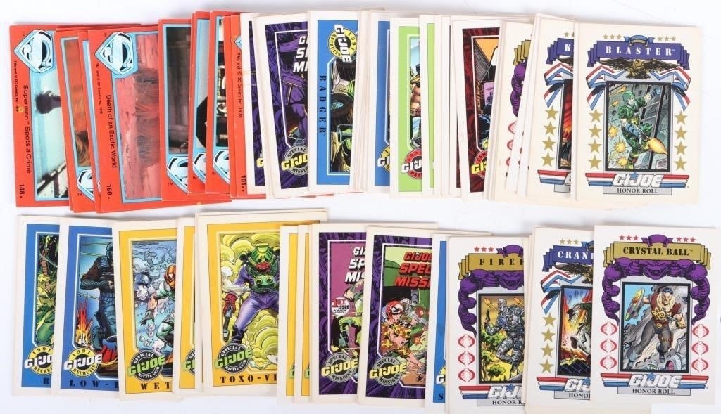 ASSORTED MIXED LOT SUPERMAN & GI JOE TRADING CARDS (1 of 4)