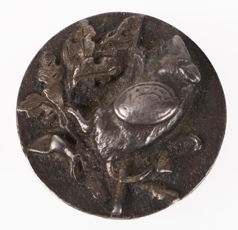 ANTIQUE STERLING SILVER MENS BUTTON (1 of 3)