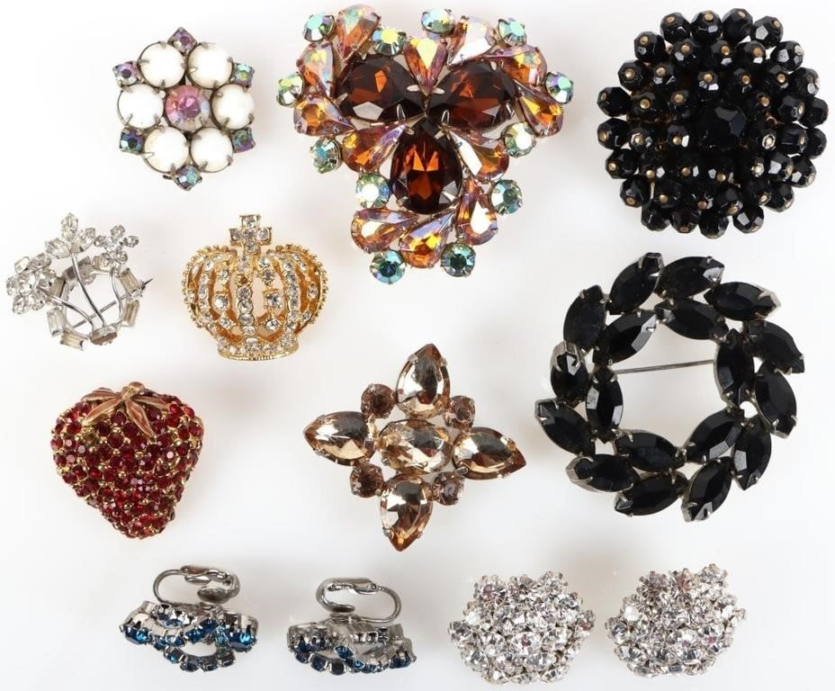 LADIES BROOCHES AND EARRINGS SUNBURT/FIGURATIVE 10 (1 of 5)