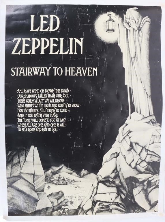 LED ZEPPELIN STAIRWAY TO HEAVEN ORIGINAL POSTER (1 of 6)