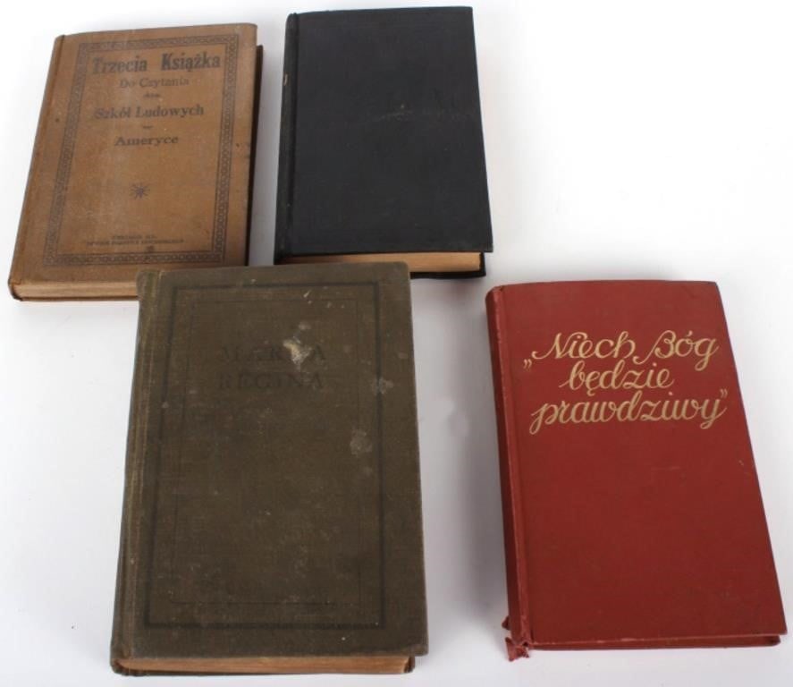 EARLY 20TH C. BOOKS PRINTED IN POLISH - LOT OF 4 (1 of 4)