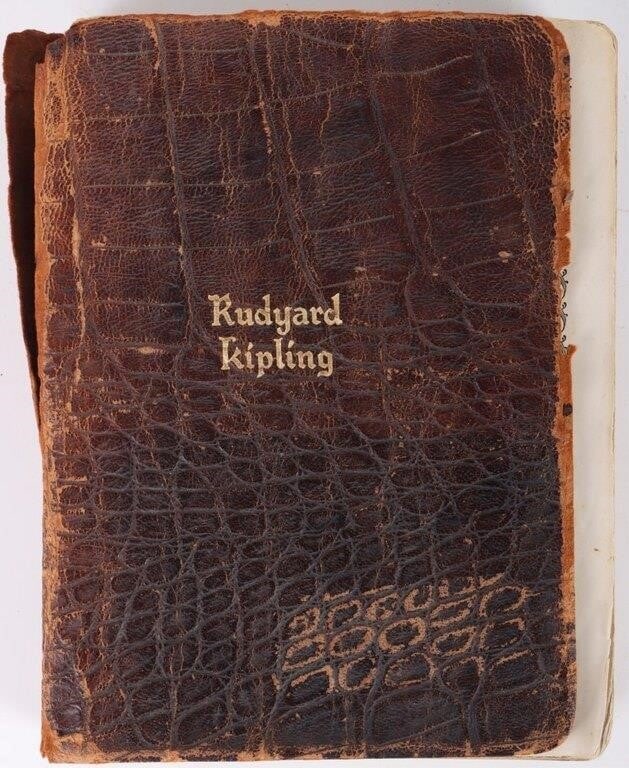THE WORKS OF RUDYARD KIPLING BLACK EDITION: The works of Rudyard Kipling one volume edition Walter J. black edition. Size: 7.5" x 5.5" Condition: Cover is separated from the pages. See images for complete condition.
