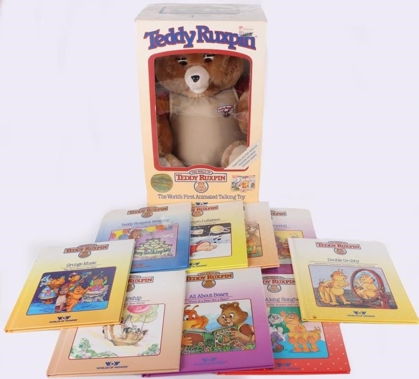 VINTAGE TEDDY RUXPIN 1985 WOW IN BOX W BOOKS (1 of 12)
