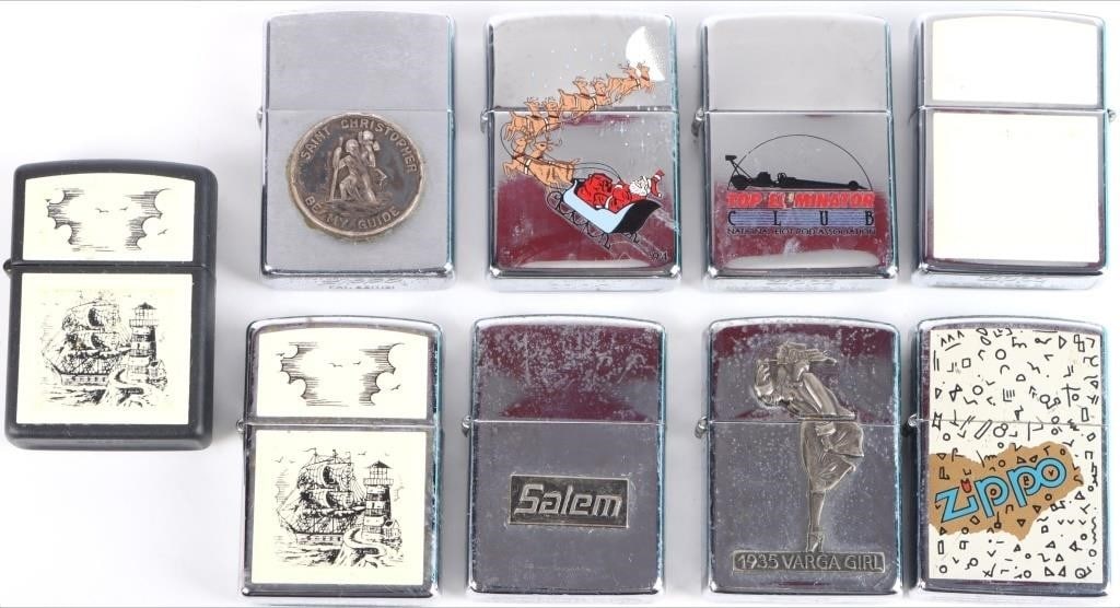 NOVELTY ZIPPO LIGHTERS SCRIMSHAW GEOMETRICS (9) (1 of 11)