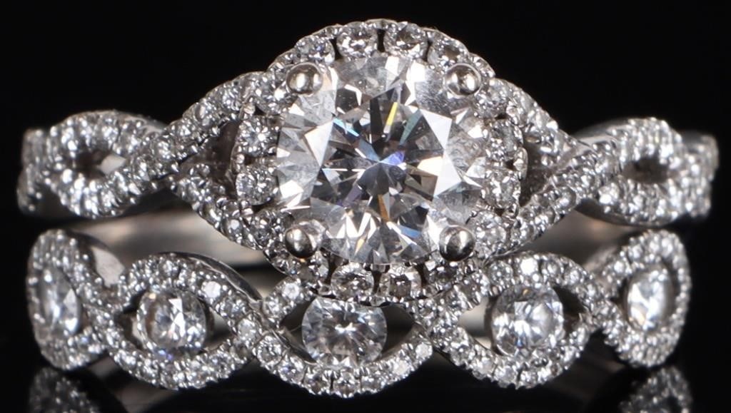2.89CTW LAB DIAMONDS 14K YELLOW GOLD WEDDING RINGS (1 of 4)