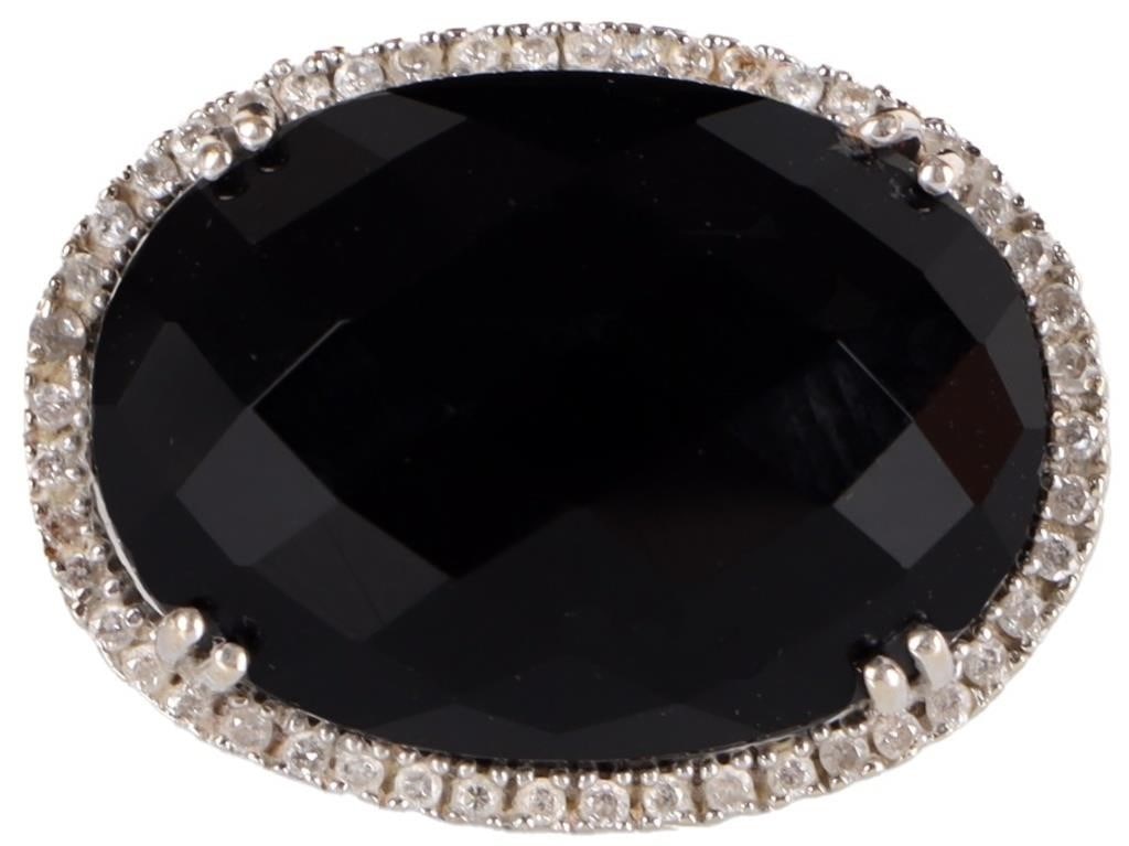13.2CT TOURMALINE 14K WHITE GOLD LADIES RING W DIA (1 of 5)