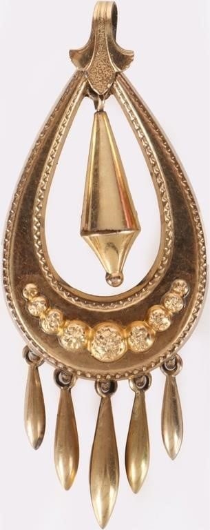 ANTIQUE 8K YELLOW GOLD VICTORIAN LADIES PENDANT (1 of 3)
