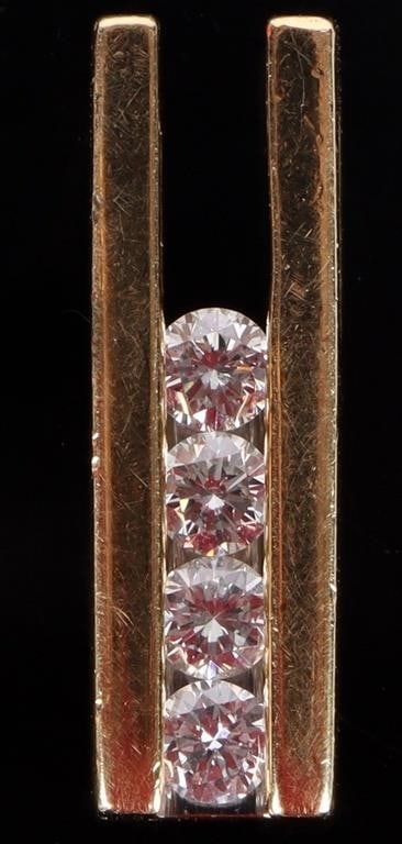 18K YELLOW GOLD JOHN ANTENCIO PENDANT W/ DIAMONDS (1 of 5)