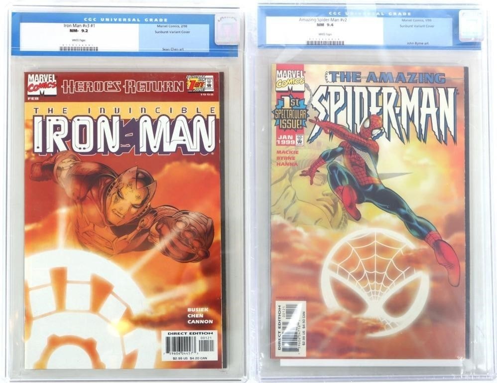 SPIDER-MAN & IRON MAN CGS COMICS - SUNBURST COVERS (1 of 7)
